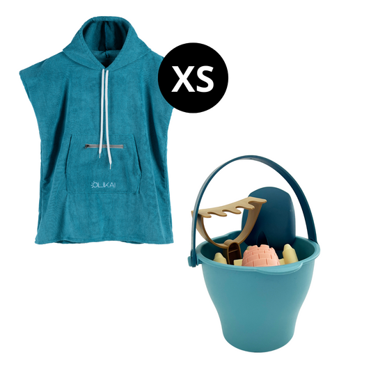 Pack 4: Poncho XS + Balde con Accesorios