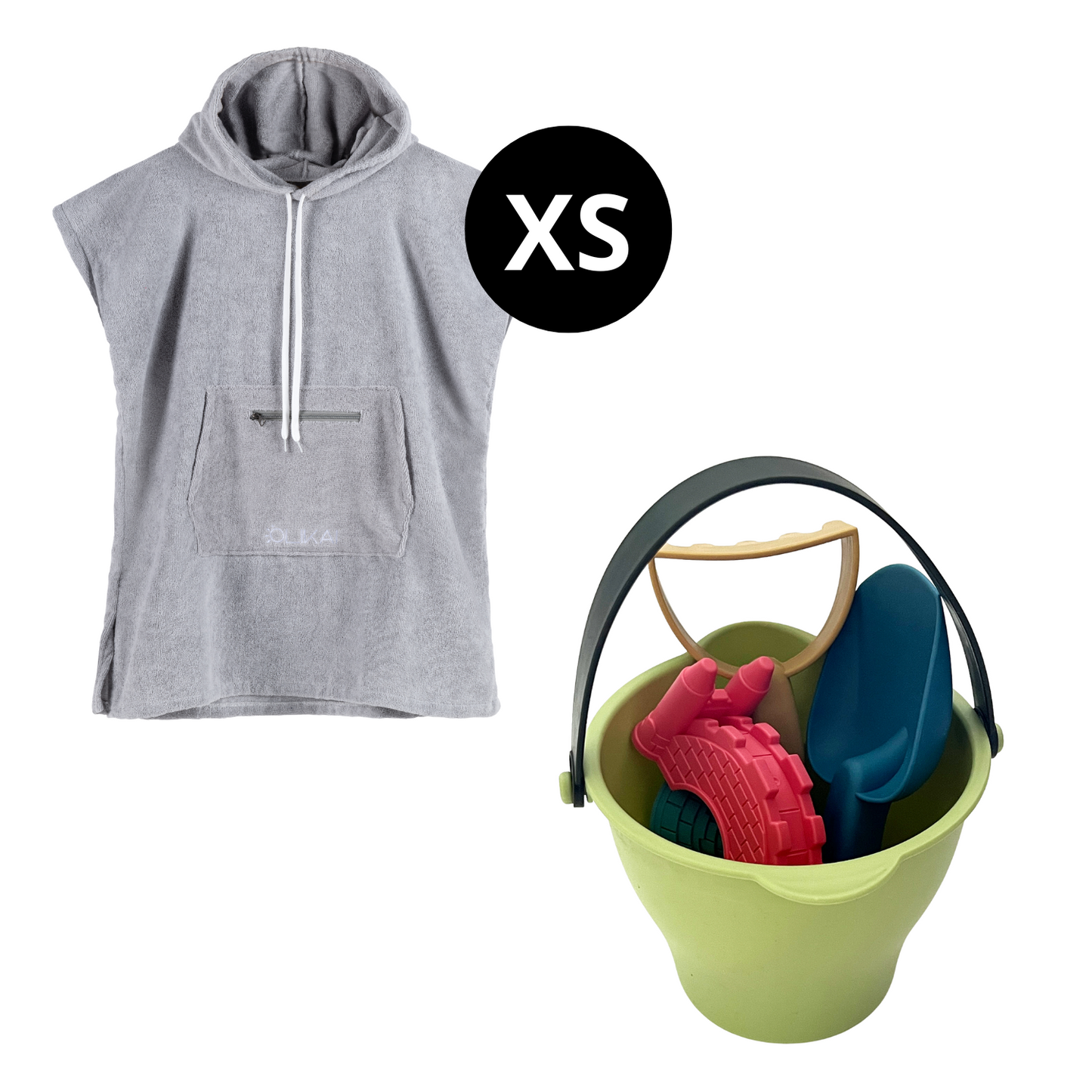 Pack 4: Poncho XS + Balde con Accesorios