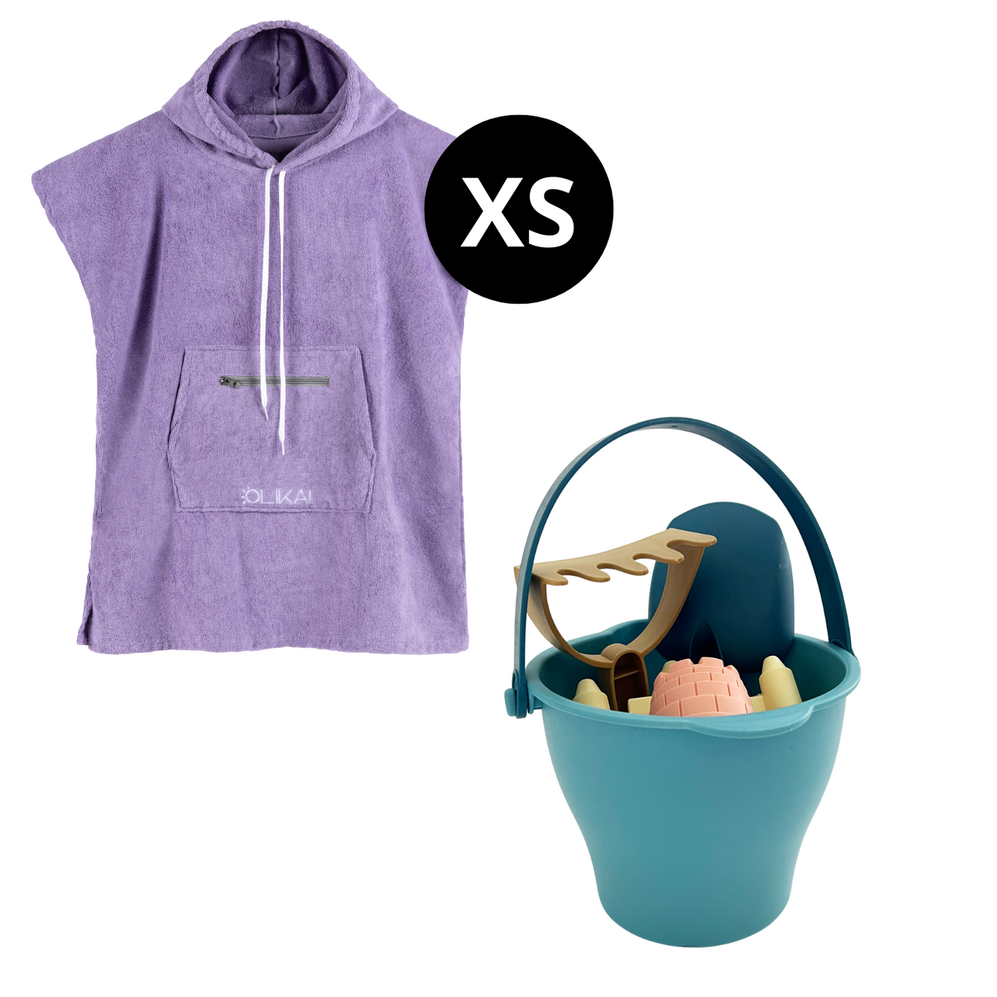 Pack 4: Poncho XS + Balde con Accesorios